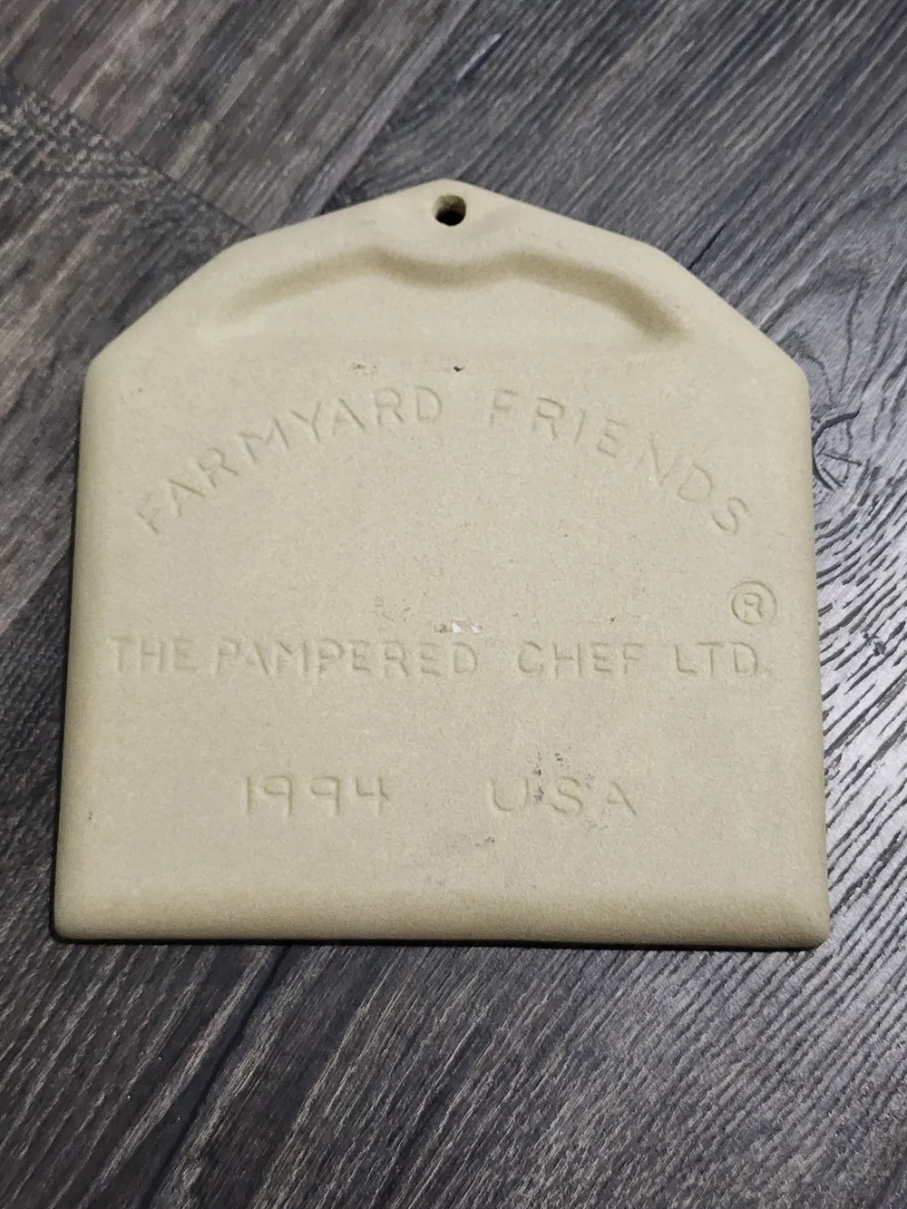 Vintage Pampered Chef Farmyard Friends Cookie Mold - 1994 Stoneware
